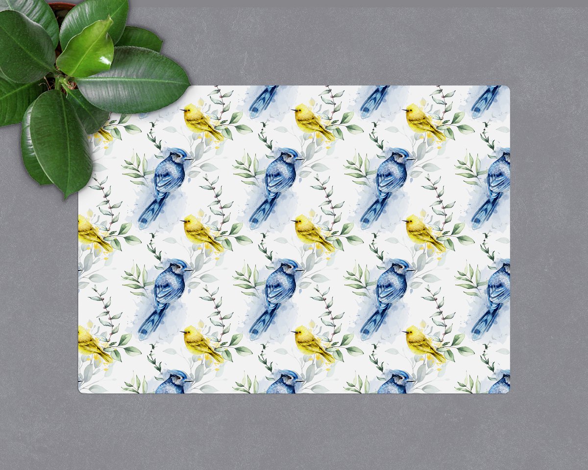 Coloray Vloerbeschermer - Kleurrijke vogels Vloerbeschermer Bureaustoel - 100x70 cm - Veelkleurig Bureau Stoel Mat - Vloerbeschermer PVC - Mótif Vloerbeschermer - Rechthoekige Mat - Dieren Thema