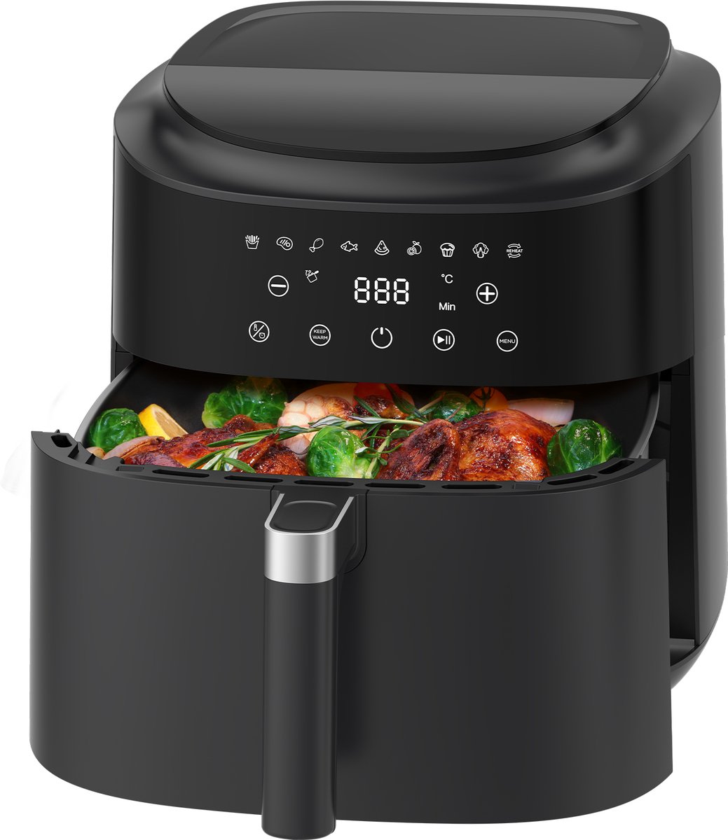 Borlin Dewelling XXL Airfryer met Dubbele Lade 9L - Borlin - €49,99