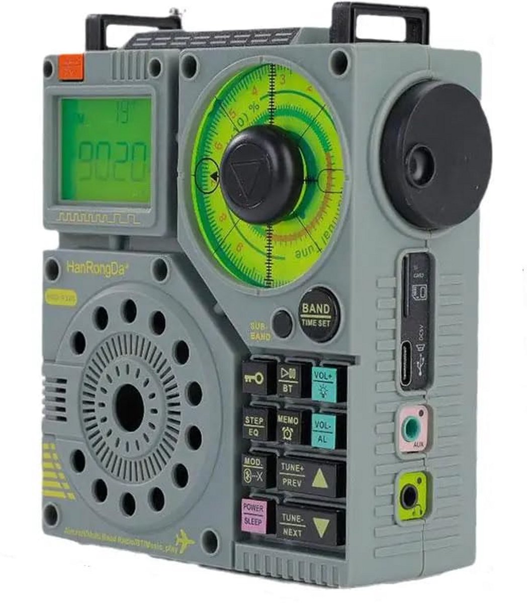 Draagbare FM AM VHF SW AIR Radio Ontvanger met Bluetooth en Oplaadbare Accu