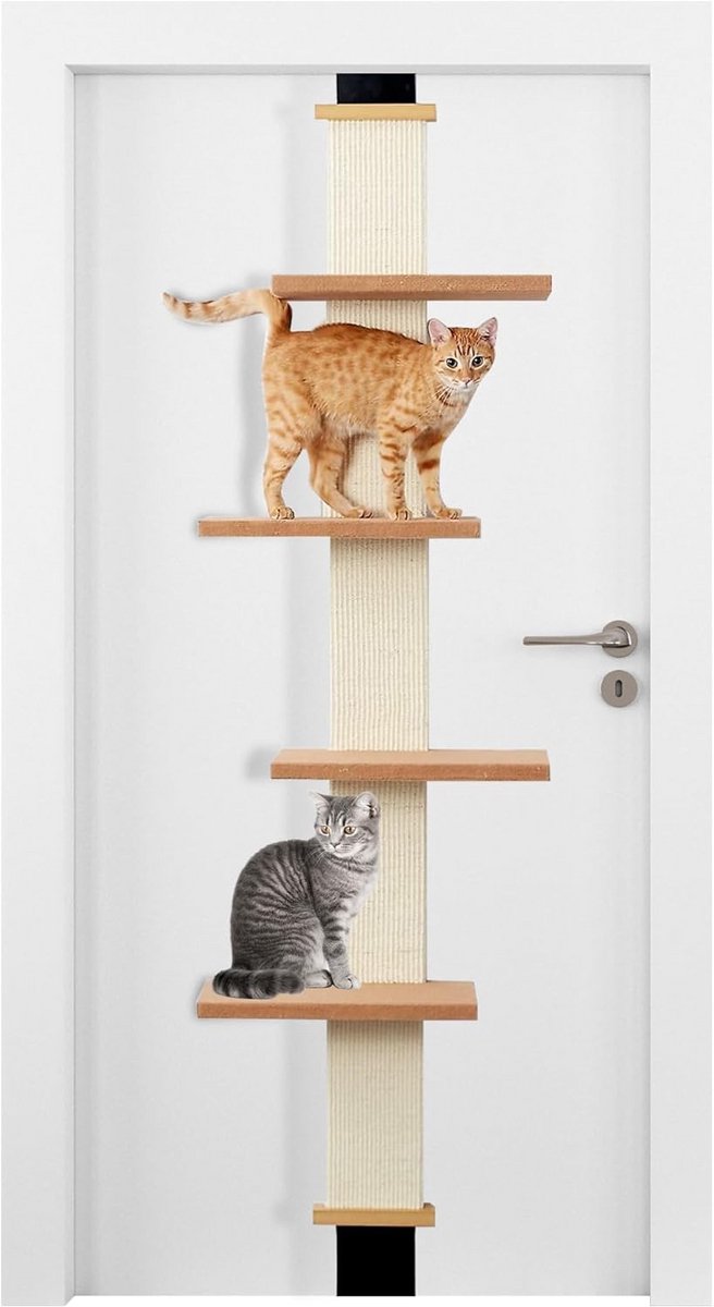 Kattenboom Multi-Level Klimmeubel voor Binnen, Beige