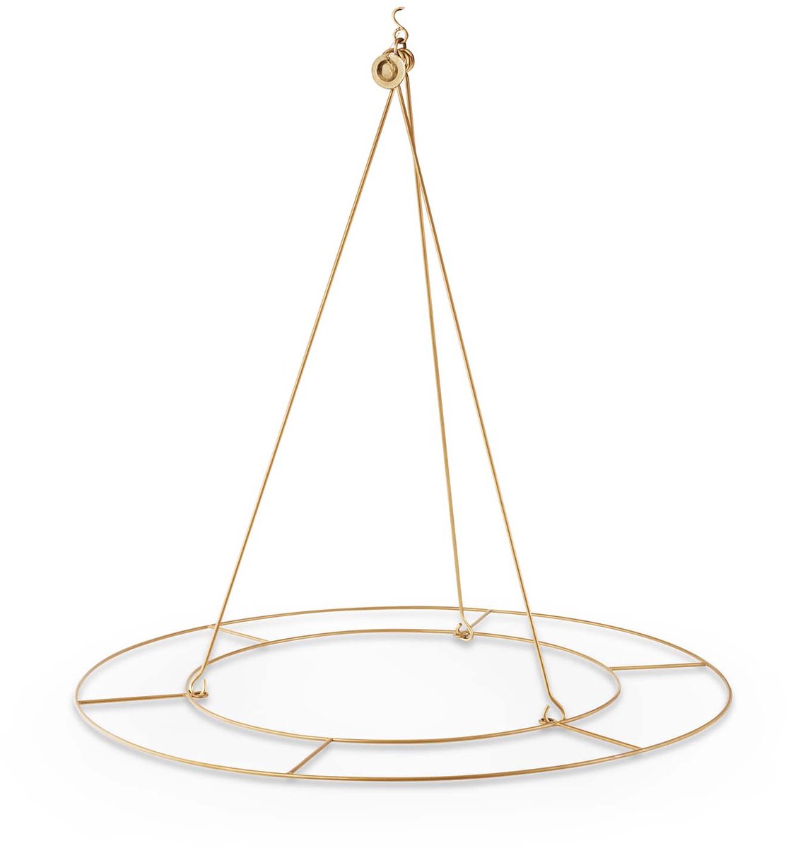 Decoration Ring Metal Gold 60cm