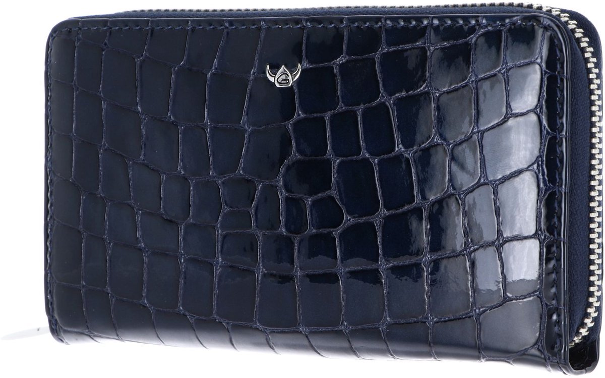 Golden Head Leren portemonnee Cayenne RFID Protect RV-Damenbörse 2804 Nachtblau donkerblauw