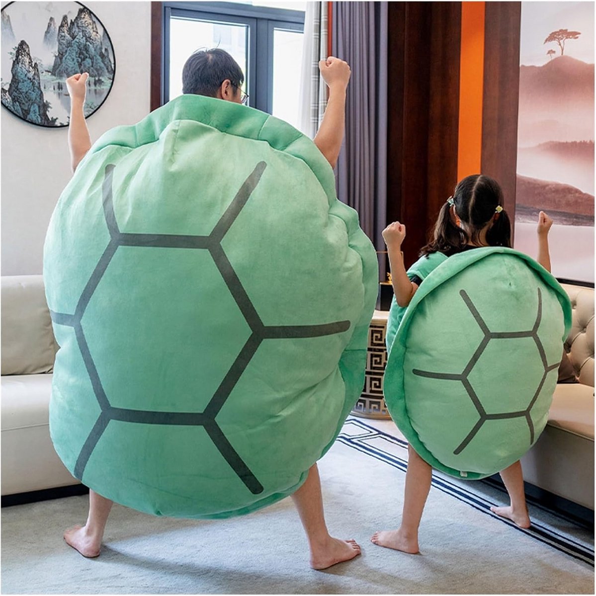 Zacht en Groot Schildpad Knuffelkussen - Draagbaar Pluche Speelgoed voor Kinderen en Volwassenen