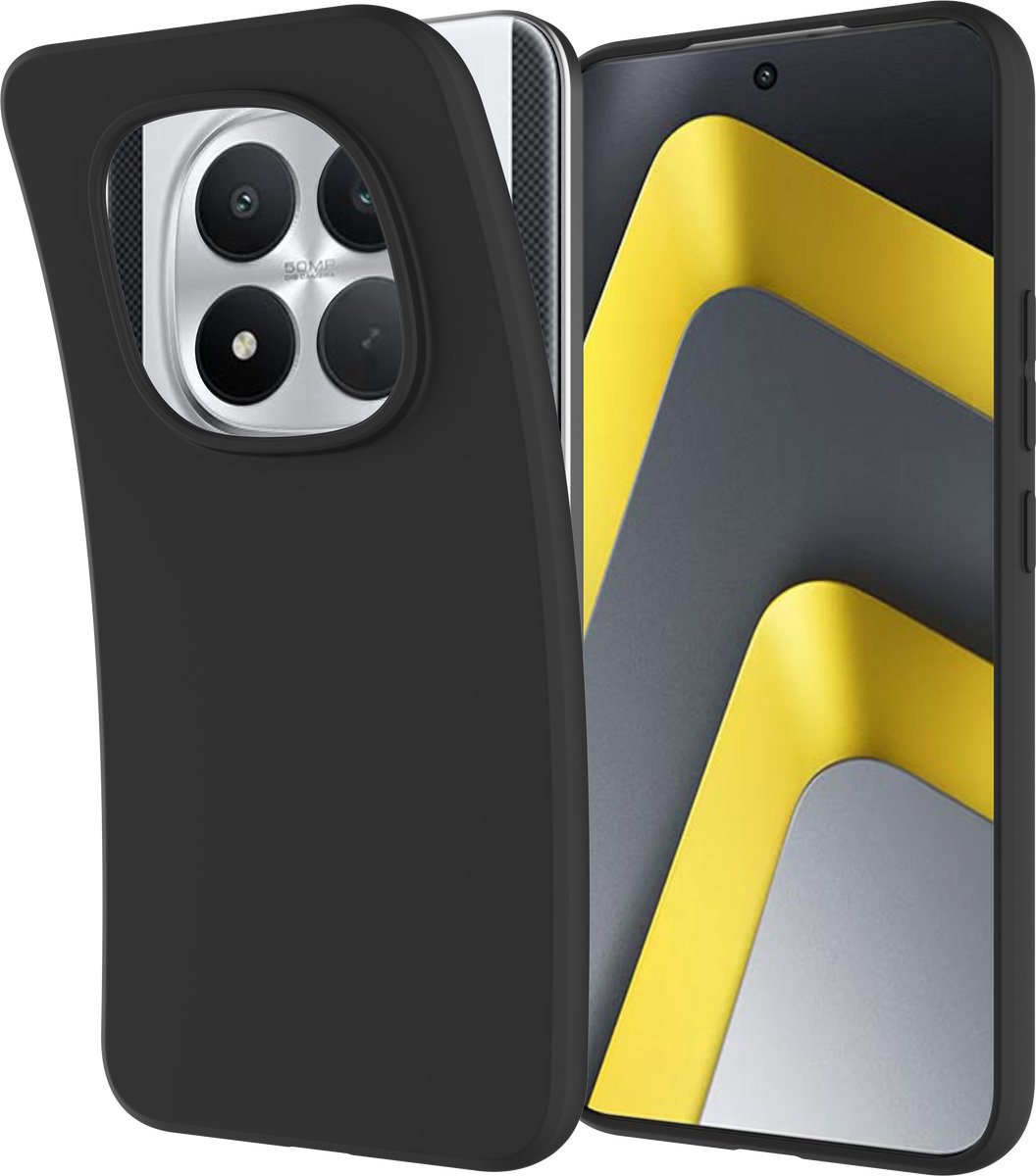 Cazy hoesje geschikt voor Xiaomi Poco M8 Pro (5G) Hoesje Siliconen - Flexibele Case - Zwart
