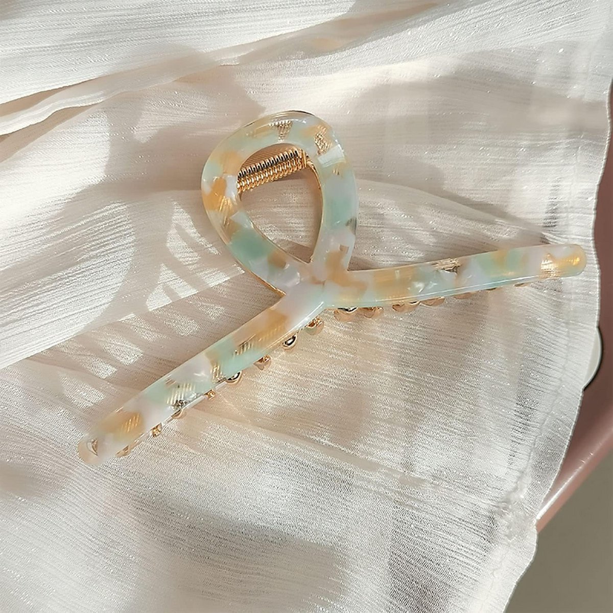 Grote Metalen Acetate Haarspeld Klauw Clip voor Dik Haar - Non-slip Mode Accessoire