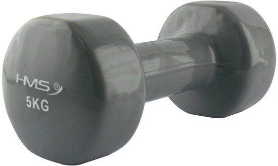 HMS Gietijzeren Dumbbell met Vinyl Coating - 5 kg
