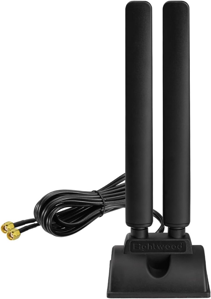Tri-Band WiFi 6E Antenne met Magnetische Basis voor Desktop PC en Router