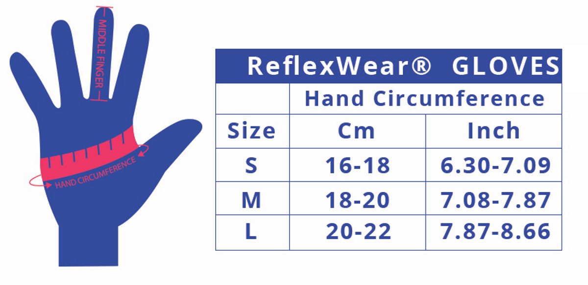 Reflexwear diabetes handschoenen met vingertop - natuur - Maat (handomtrek): S: 16-18 cm
