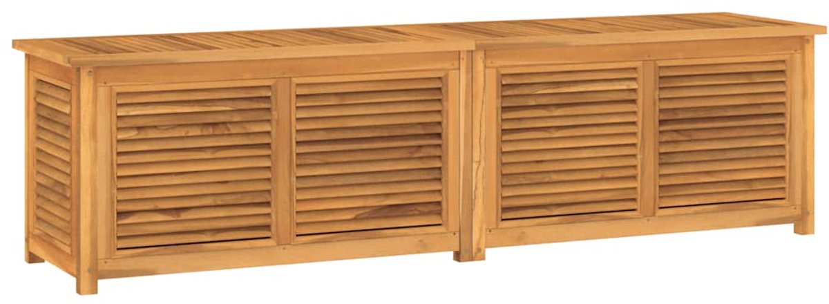vidaXL - Tuinbox - met - zak - 200x50x55 - cm - massief - teakhout