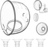 Lionelo Fidi Free Simple Spare Set – Set reserveonderdelen voor Fidi Free Simple borstkolf – 5 Siliconen Borstschilden + Membraan, Bakje & Verbindingstuk – Hygiënisch & Compatibel