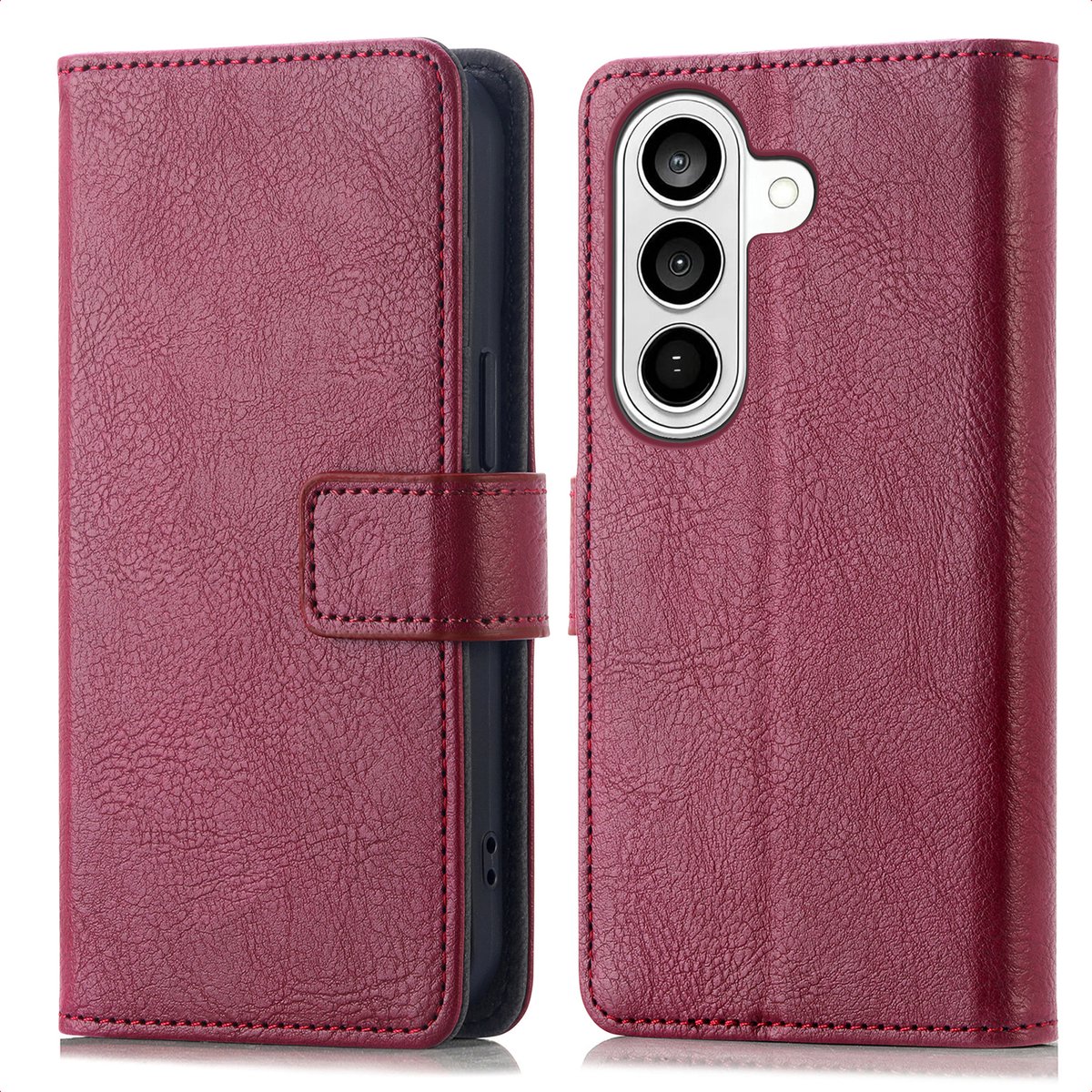 imoshion Hoesje - Geschikt voor Samsung Galaxy S26 Plus - Luxe Bookcase - Bordeaux