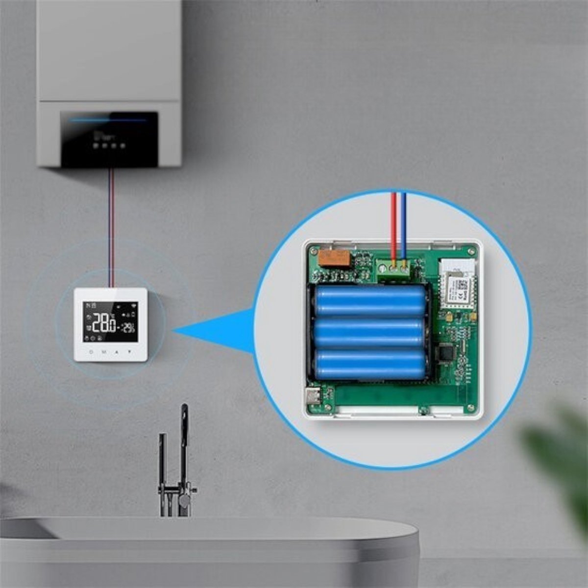 Smartlife Domotica Zigbee Wifi Thermostaat thumbnail 5