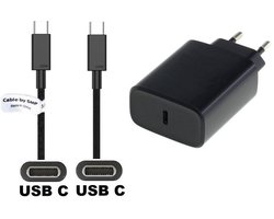 OneOne 20W snellader + 0,5m sterke USB C naar C kabel. PD lader. Oplader adapter past op Kobo (Rakuten) eReader Elipsa, Elipsa 2E, Sage, Libra 2, Libra Colour, Clara 2E, Clara Colour, Clara BW - Kindle (Amazon) Scribe