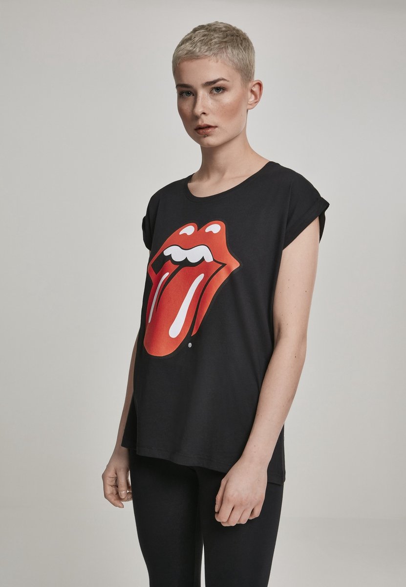 Merchcode The Rolling Stones Rolling Stones Tongue Dames Tshirt XL Zwart