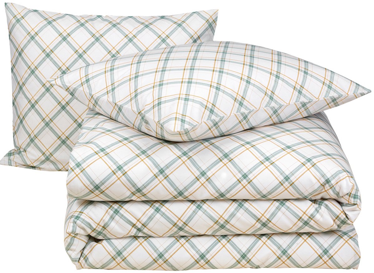 Moodit Dekbedovertrek Odil Dustin Amazon Green - 240 x 220 + 2x 60 x 70 cm - Katoen