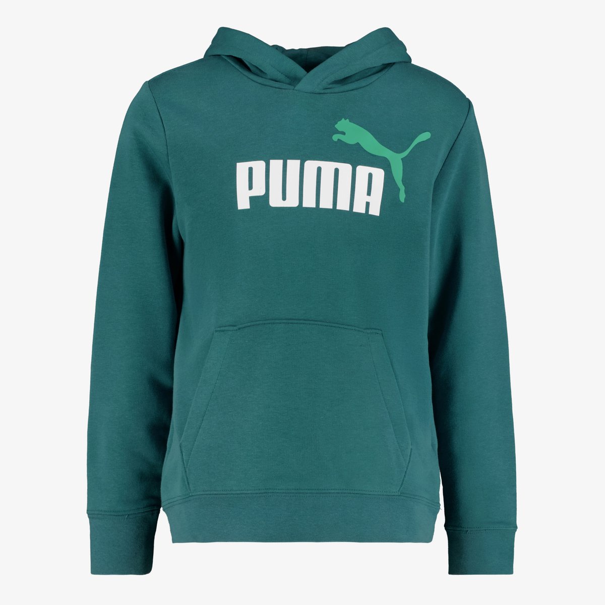 Puma Essentials 2 Color No. 1 Logo kinder hoodie Groen