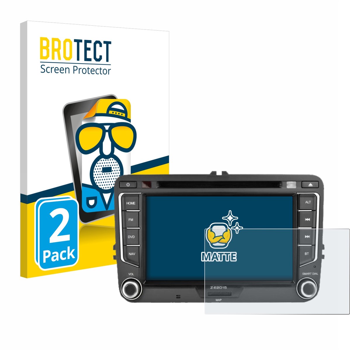 BROTECT - Screenprotector voor Zenec E>Go 7" - Folie Beschermfolie matte 2 Stuks