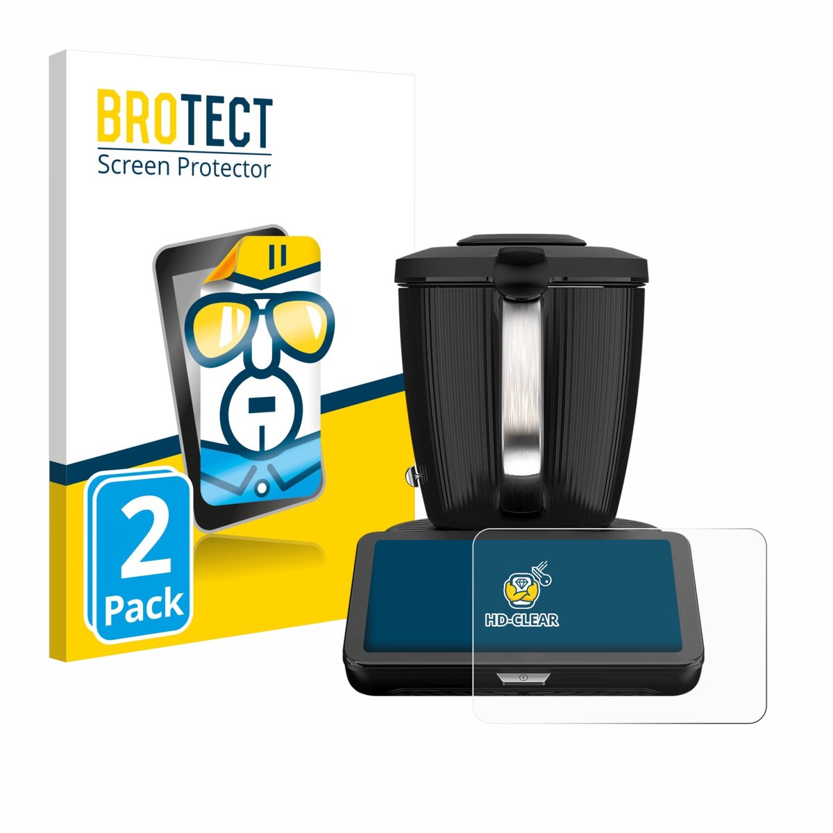 BROTECT - Screenprotector voor Vorwerk Bimby TM7 - Folie Beschermfolie transparant 2 Stuks