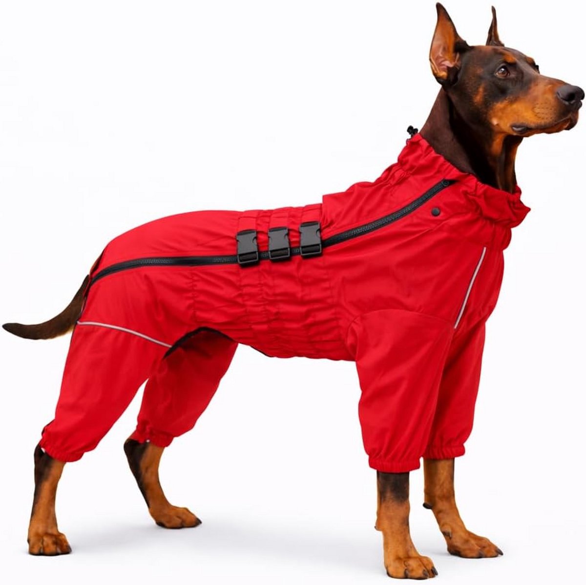 Waterdichte Hondenjas met Reflecterende Strip, Winddicht en Warme Regenjas voor Kleine tot Grote Honden