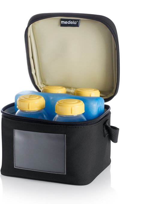 Medela Koeltas Moedermelk flesjes - Medela flesjes passen perfect - met 4 Medela flesjes en koelelement