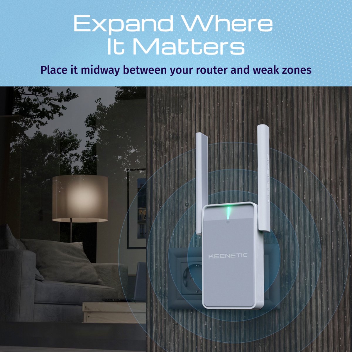 KEENETIC - Buddy 5 - (KN-3311) - AC1200 - Wi-Fi Extender - afbeelding 3