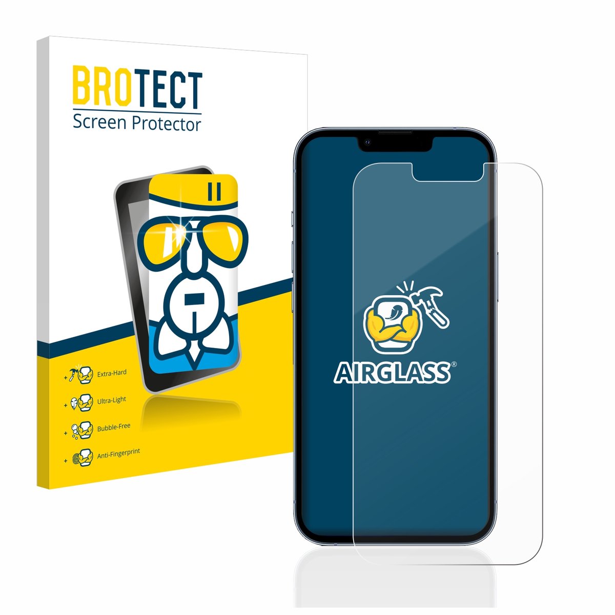 Screenprotector voor Apple iPhone 13 Pro Beschermglas transparant