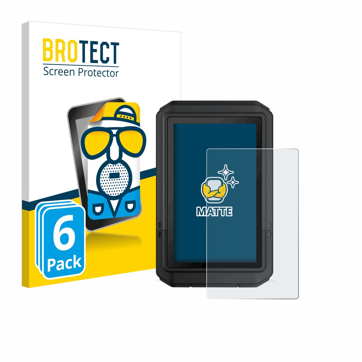 BROTECT - Screenprotector voor Garmin eTrex Touch 2025 - Folie Beschermfolie matte 6 Stuks