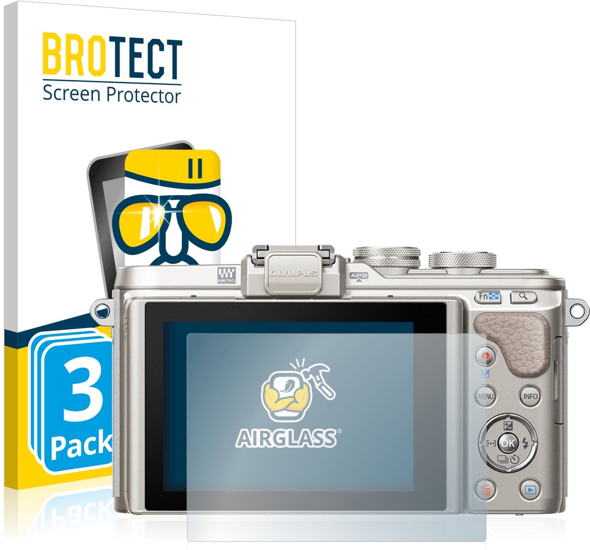 Screenprotector 3 Stuks voor Olympus PEN E-PL8 Beschermglas transparant