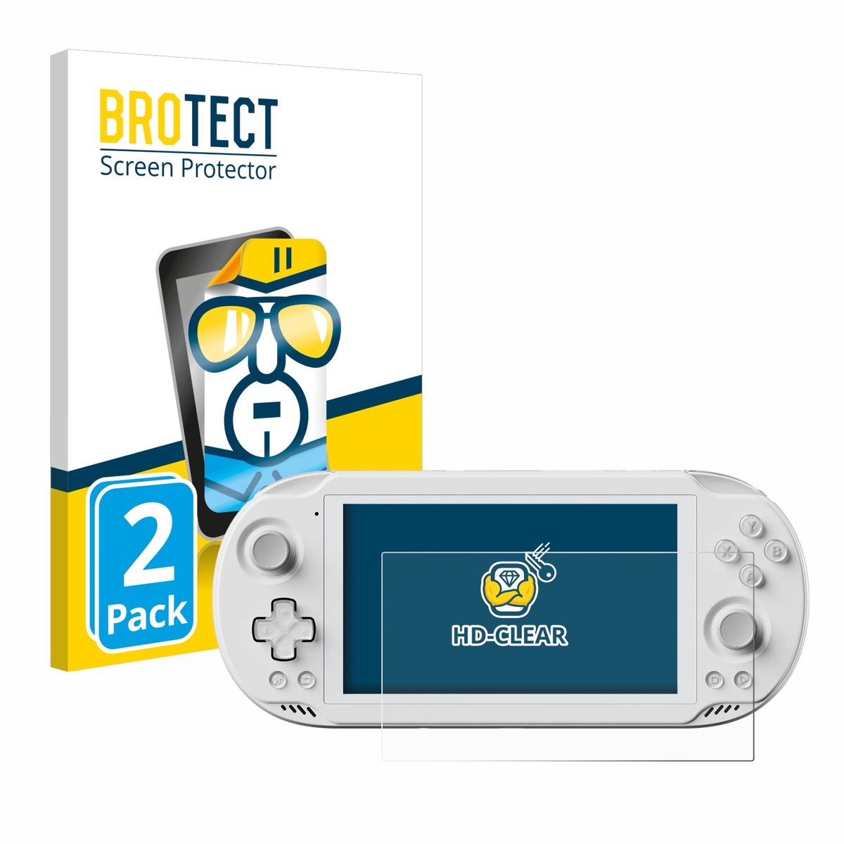BROTECT - Screenprotector voor AYN Odin 2 Mini - Folie Beschermfolie transparant 2 Stuks