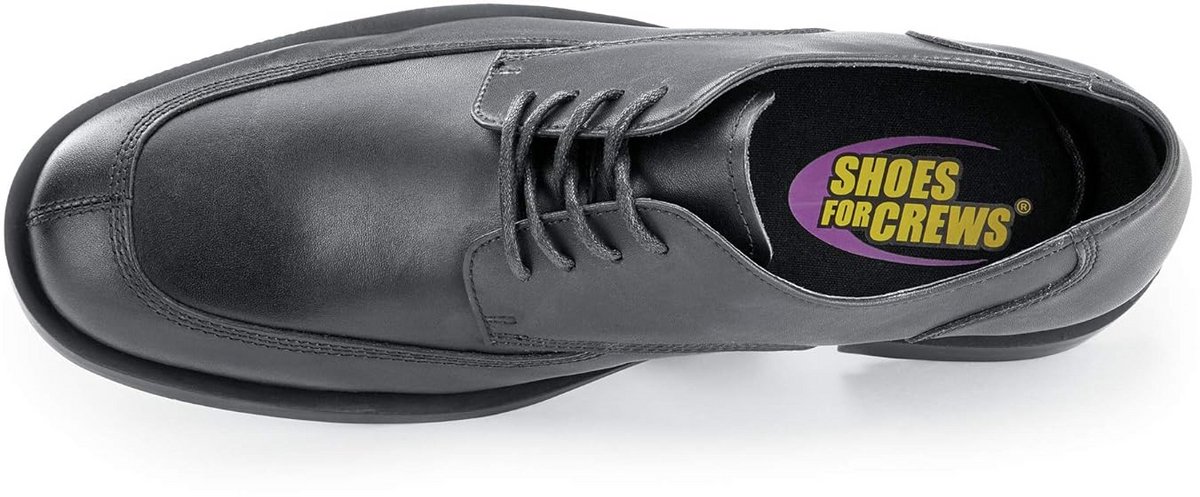 Zwarte Antislip Herenschoenen - Nette Veterschoen Maat 42 - Slipvast & Comfortabel