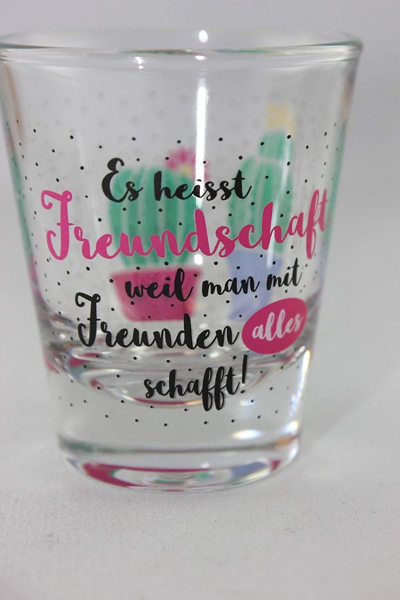 Grappig Borrelglas met Vriendschap Tekst - Leuk Cadeau