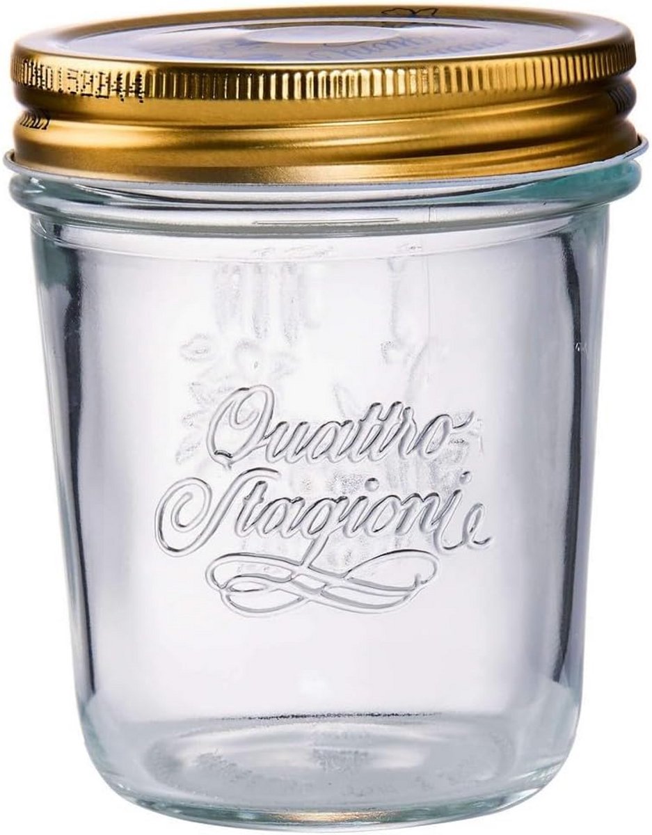 Weckpot Quattro Stagioni Glas 200 ml - Bewaarpot met Deksel voor Jams en Conserven