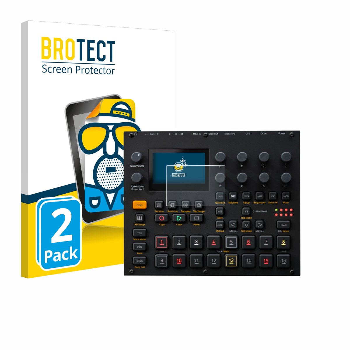 BROTECT - Screenprotector voor Elektron Digitakt II - Folie Beschermfolie matte 2 Stuks