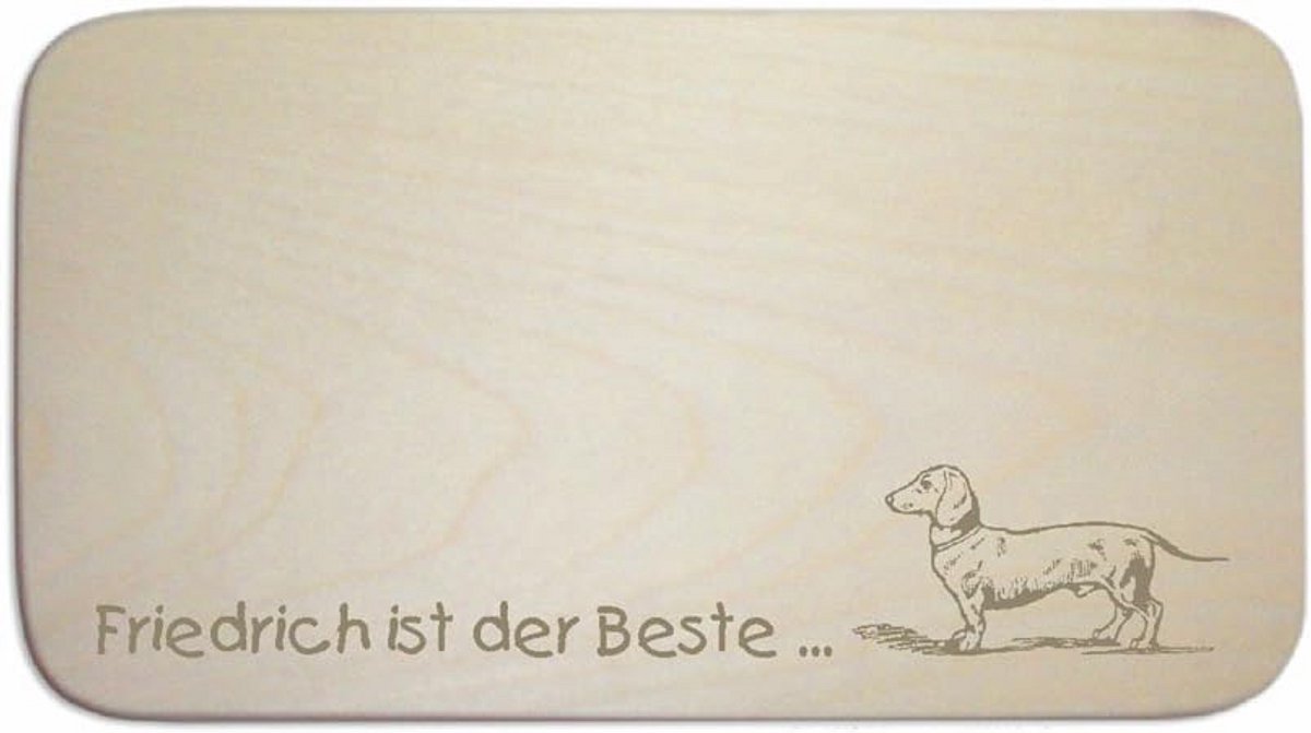 Houten Ontbijtplank met Gravure - Ambachtelijke Serveerplank van Beukenhout