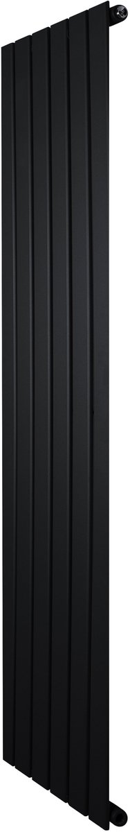 1-kolom design radiator - 1600x420 mm - zwart - vlakke panelen