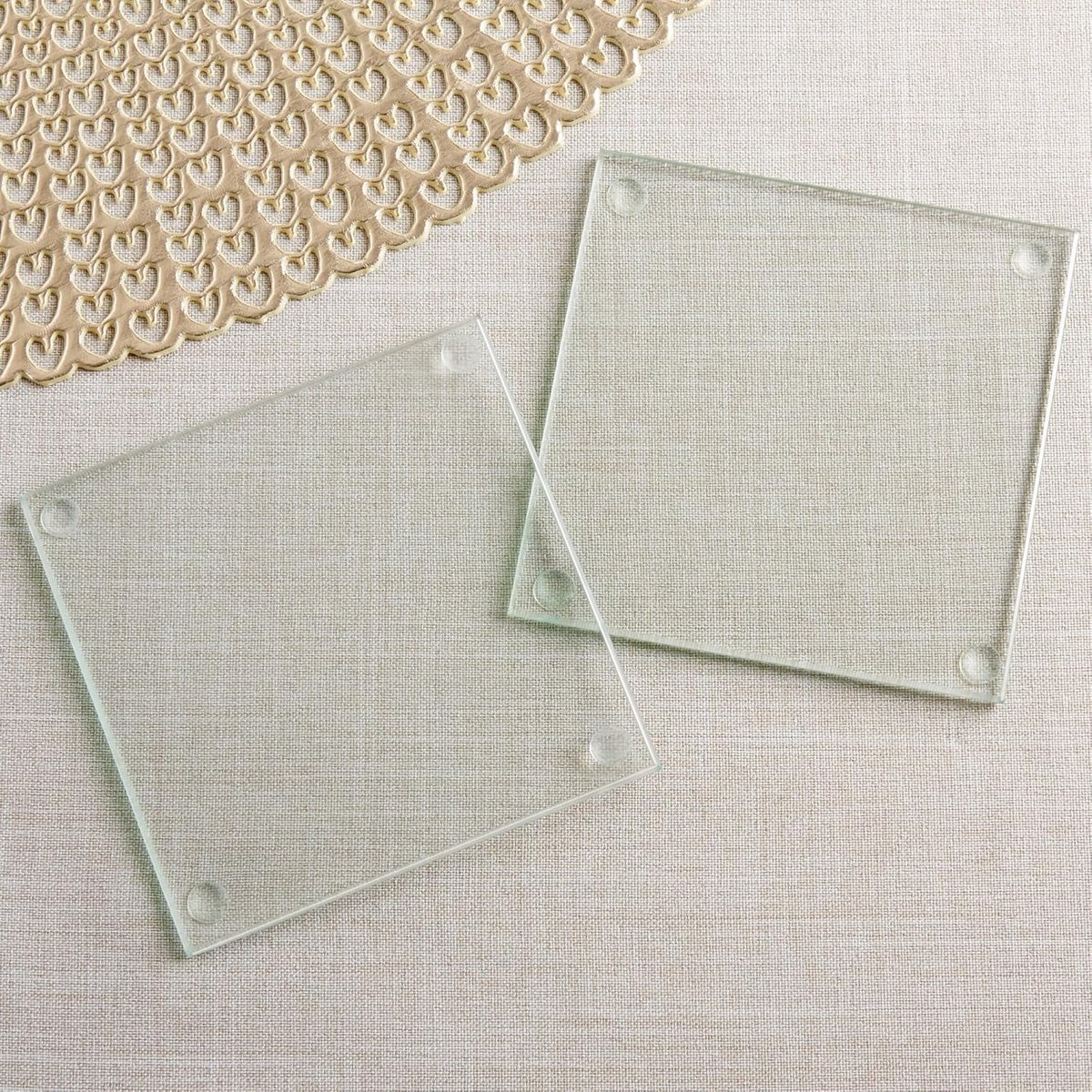 Transparante Glazen Onderzetters (48 Stuks) - DIY & Woonaccessoire
