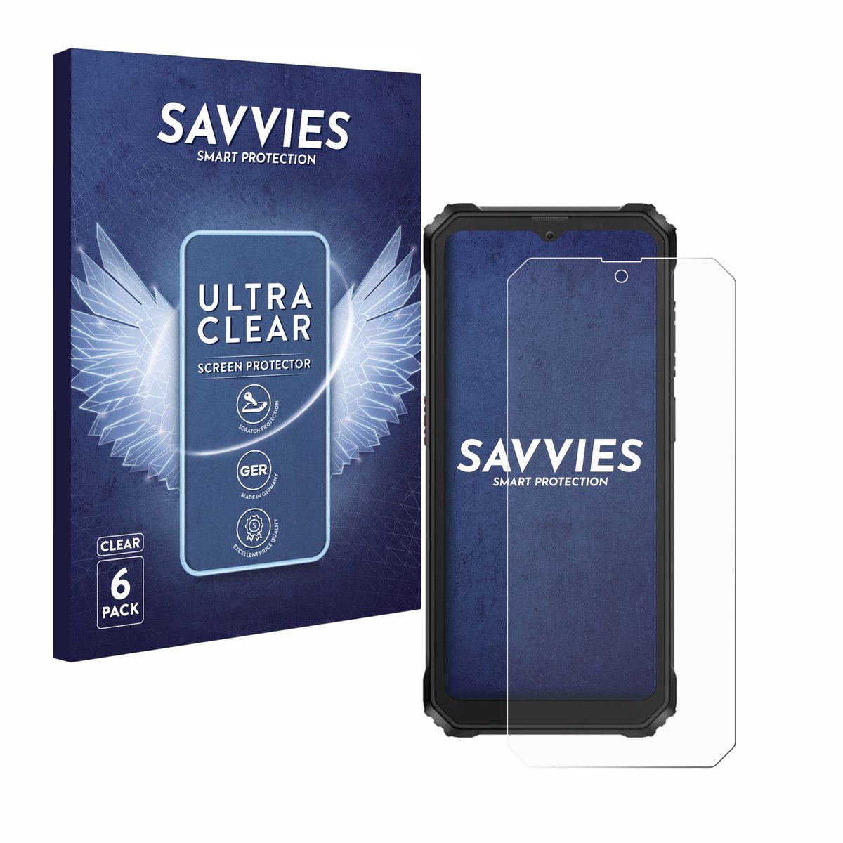 Savvies - Screenprotector voor Blackview BV6200 - Folie Beschermfolie transparant 6 Stuks