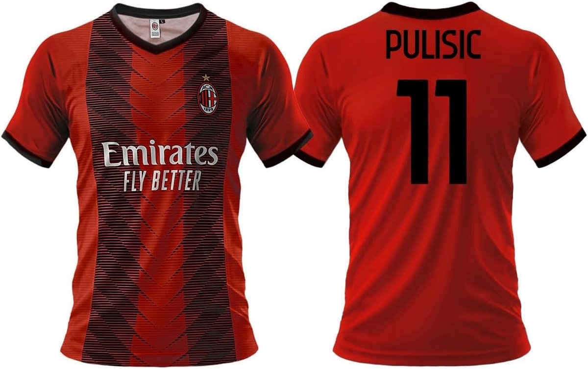 AC Milan Thuisshirt 2023-2024 Pulisic Nummer 11 Voor Kids en Volwassenen