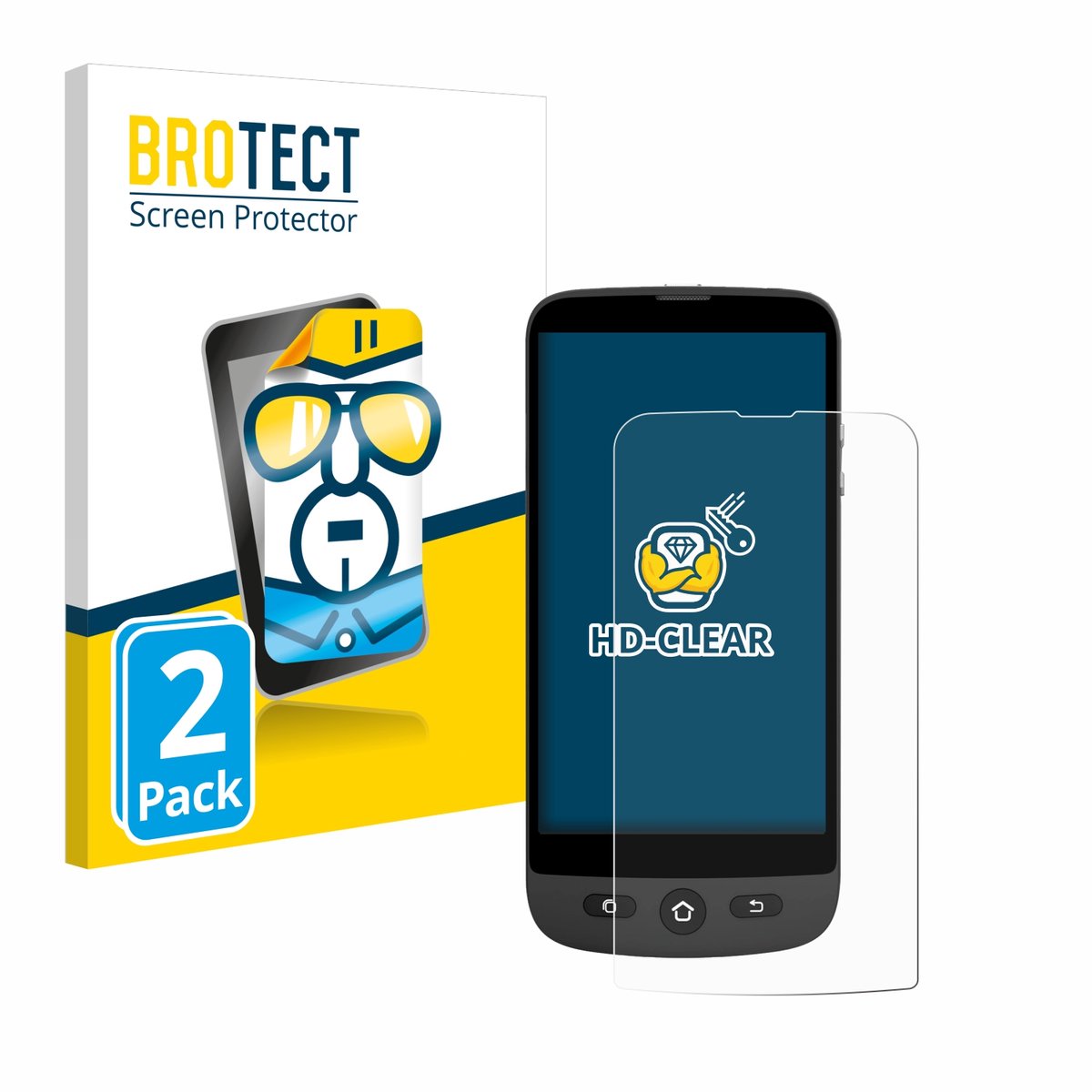 BROTECT - Screenprotector voor Swissvoice S510-C - Folie Beschermfolie transparant 2 Stuks