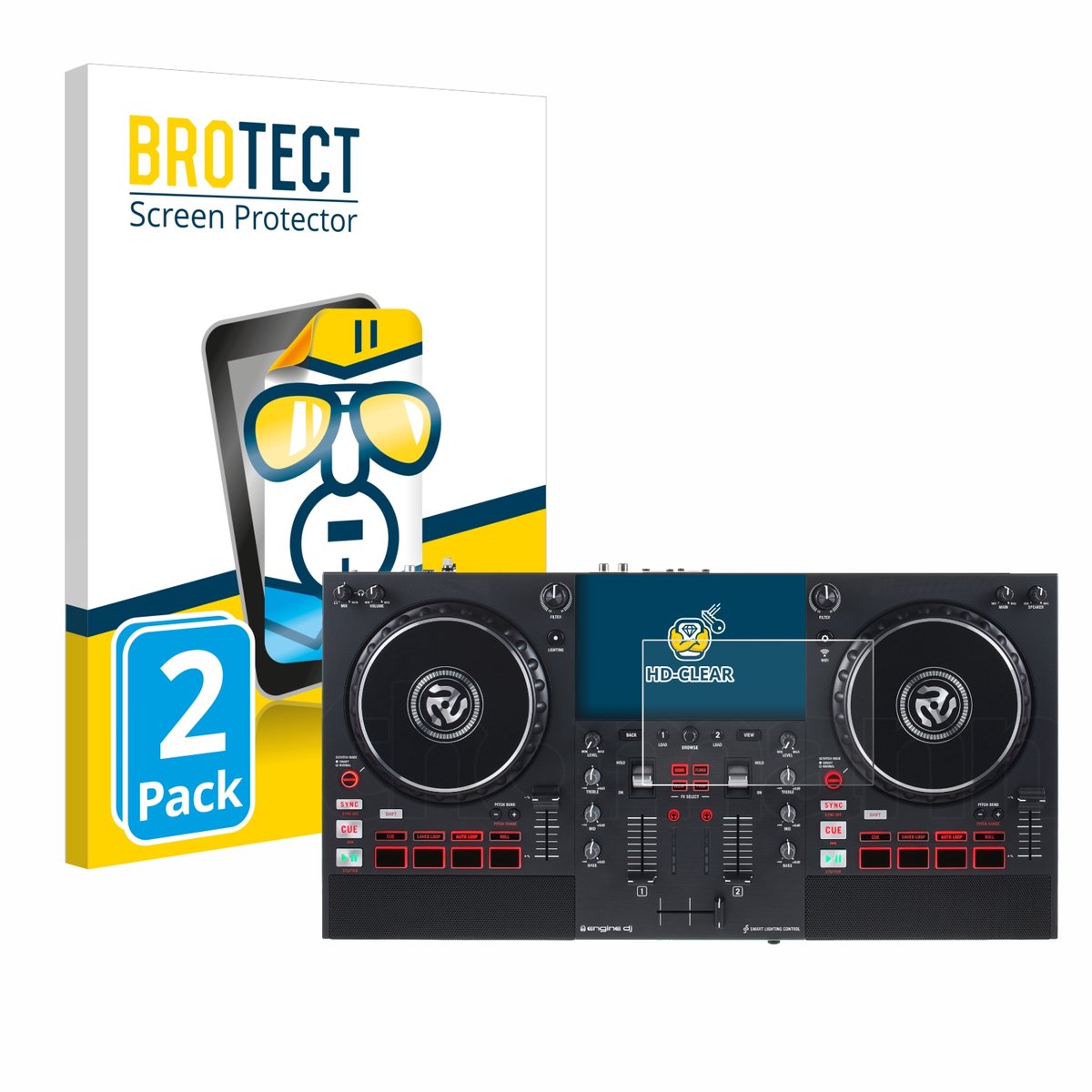 BROTECT - Screenprotector voor Numark Mixstream Pro+ - Folie Beschermfolie transparant 2 Stuks