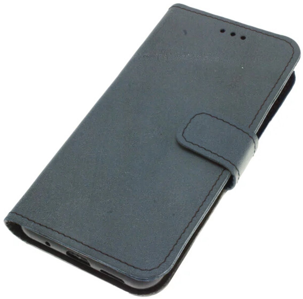 Echt leer hoesje geschikt voor Samsung Galaxy S26 Semi-soepel leer kalfsleer – effen donkerblauw / navy