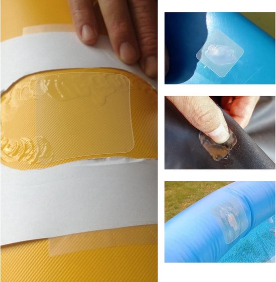 10x Zelfklevende PVC Reparatiepleisters voor Zwembad en Opblaasbare Artikelen - Transparant van Merkloos — afbeelding 3