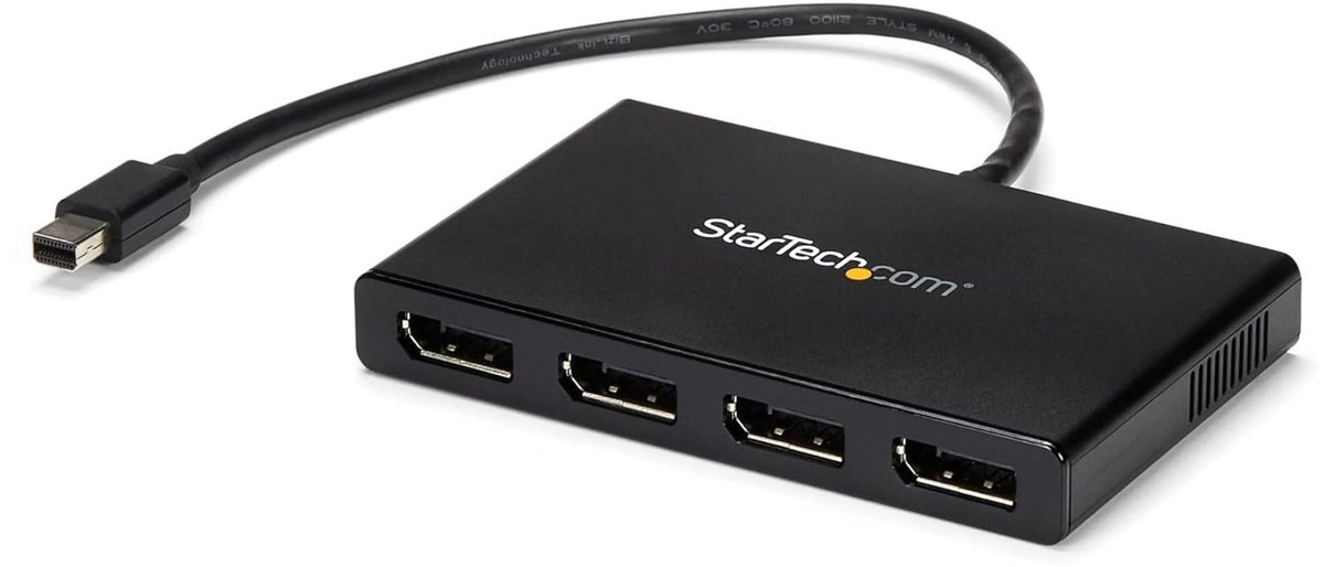 Mini DisplayPort naar 4-Poorts DisplayPort MST Hub voor Meerdere Monitoren