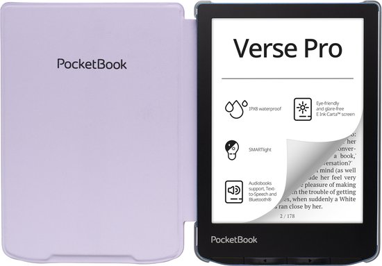 PocketBook Verse - E-reader - Mist Grey - Met Transparant Paars Hoesje - Voordeelbundel van Merkloos — afbeelding 3