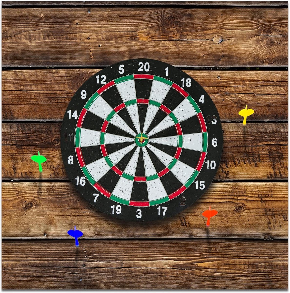 Vilt Dartbord Achterwand Beschermer Houtnerf 61x61 cm - Curkbord Alternatief