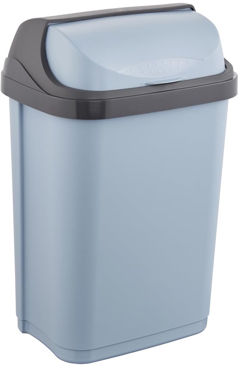 Prullenbak met Roldeksel 10 Liter Scandinavisch Blauw Compact