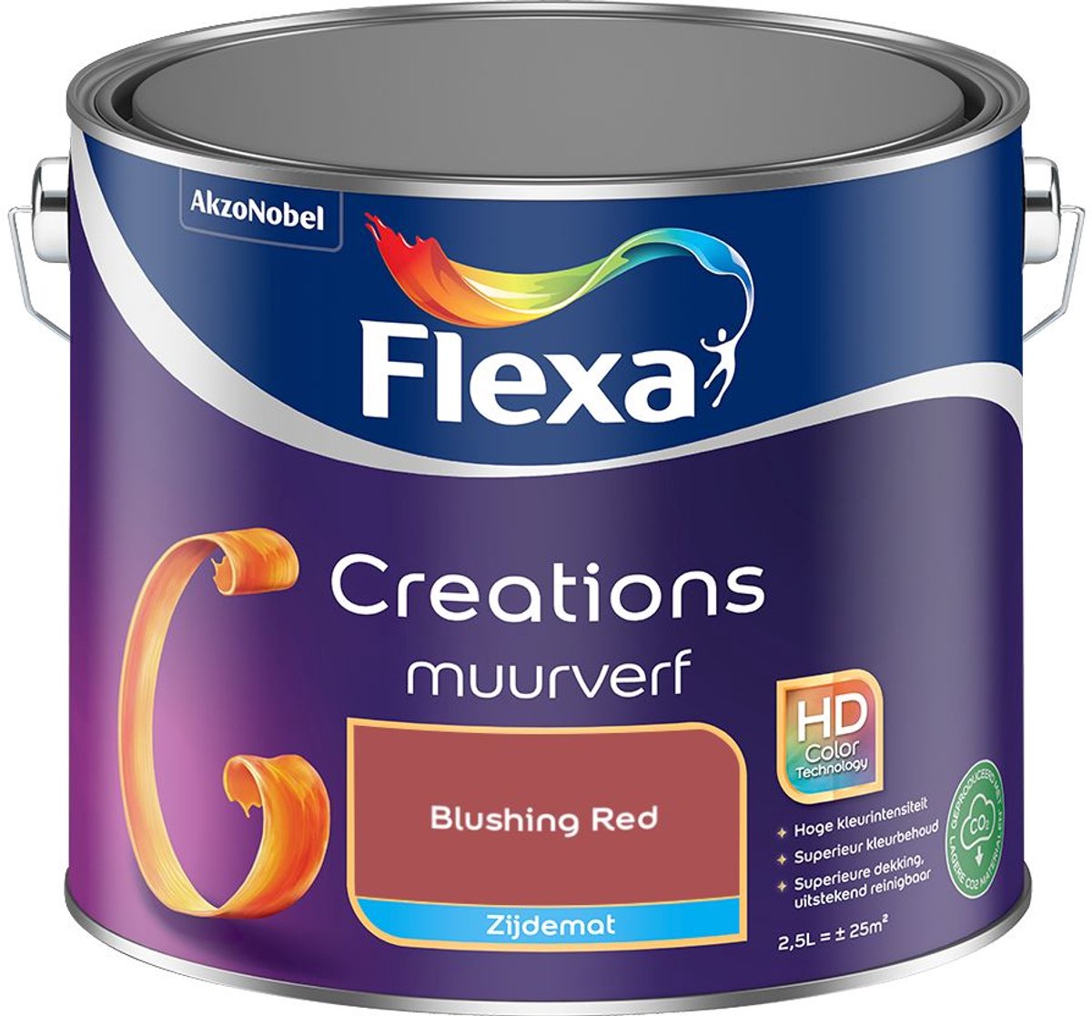 Flexa Creations Muurverf Zijdemat Blushing Red 2,5 L