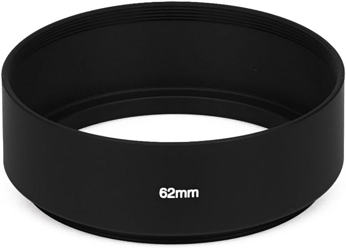 Korte Metalen Zonnekap 62mm Universeel voor Lensfilter - Anti-Reflectie
