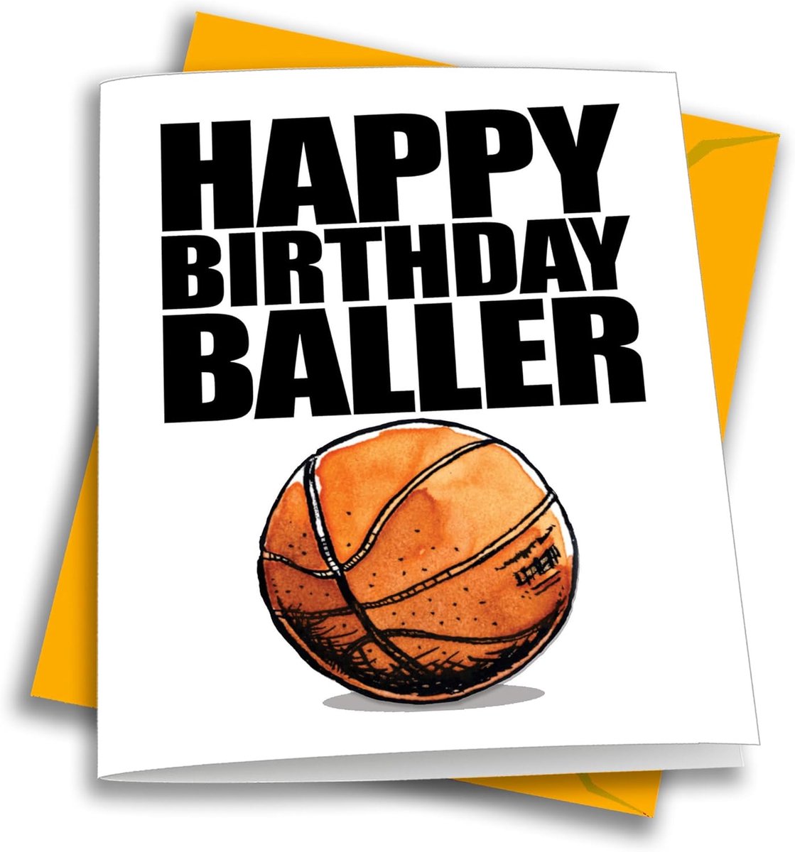 Basketbal Verjaardagskaart - Happy Birthday Wenskaart voor Spelers en Fans