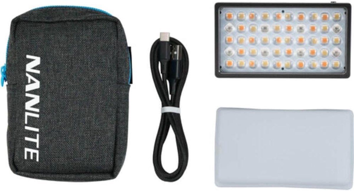 Mini LED Paneel Licht - RGBWW Kleur / Witbalans Instelbaar - Compact & USB-C Oplaadbaar